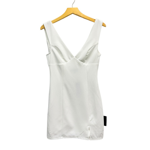 Lulus Perfection Bound White Sleeveless Cowl Back Mini Dress size S NWT - Picture 3 of 6